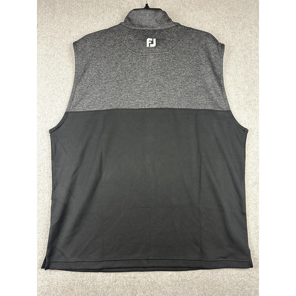 FootJoy Vest Mens Large Heather Yoke Half Zip Pullover Golf 4-Way Stretch 25322 - Picture 8 of 10